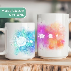Astrophile Ceramic Mug Gift, Galaxy Solar System Nebula Coffee Cup, Science Teacher Gift, Unique Gift for Space Lover, Astrophysicist