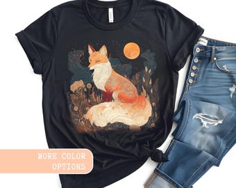 Camiseta Kitsune: Camiseta del espíritu del zorro del folclore japonés