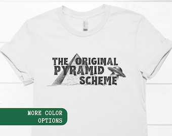 Camiseta con esquema piramidal OVNI extraterrestre: Camiseta conspiranoica