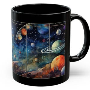 Astrophile Mug, Space Lover, Astronomer Gift, Sci-Fi Mug, Watercolor Cosmos Cup, Nebula Star Planets, Gift for Science Teacher, Astrophysics