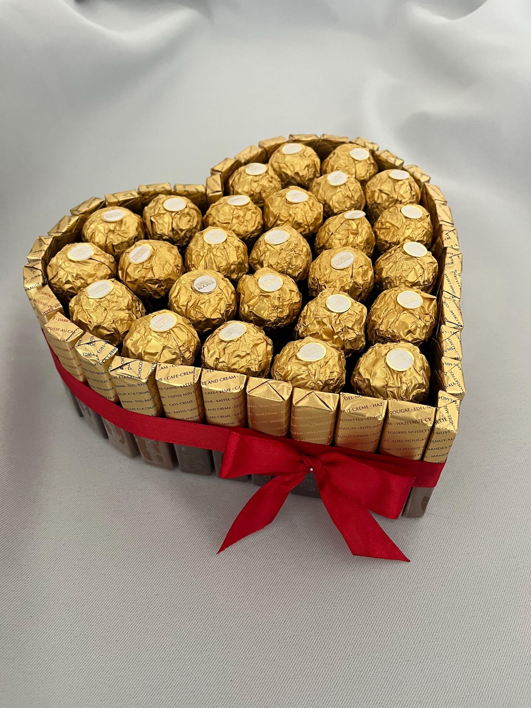 Ferrero Rocher Chocolate Heart Cake: Customizable Gift - Etsy