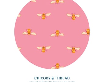 Bumble Blush | Marigold | Maureen Cracknell | Art Gallery Fabric | Modern Fabric | Quilters Cotton | 1/2 yard | Plaid | Floral Fabric