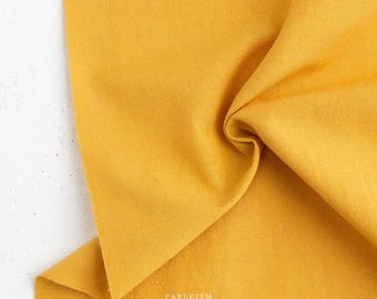 Tejidos de acuarela - Mostaza WW180 de Fableism Supply Co. / Algodón para prendas y acolchados / Teñido en hilo / 1/2 yarda