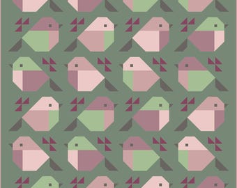 Sparrows | Throw Quilt Kit Bundle | Pen and Paper Patterns |  Spring Meadow | Art Gallery Fabric PURE |