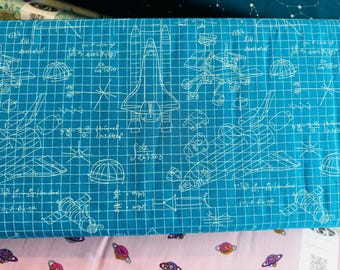 Stellar Engineering Blue | Rocket Science | Art Gallery Fabric | 1/2 yard