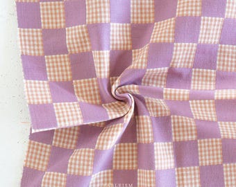 Checkmate Checkers -  Ametrine | Fableism | Woven Cotton | Half Yard | yarn-dyed fabric