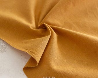 Sprout Wovens - Honey de Fableism Supply Co / Tela 100 % algodón para prendas y acolchados / Teñida en hilo / Media yarda