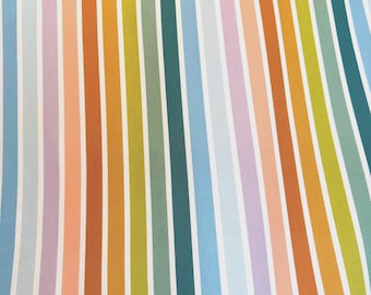 Rayas de verano en lienzo / Colección Slow Summer / Suzy Quilts para Art Gallery Fabrics / Lienzo / Edredones / Confección de bolsos / Media yarda