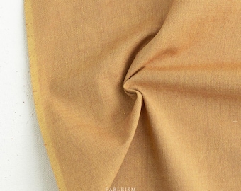 Watercolor Wovens - Ochre WW190 by Fableism Supply Co | Garment & Quilting Cotton | Yarn-dyed | 1/2 yard