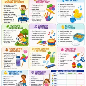 Sensory activities planner for Autistic children