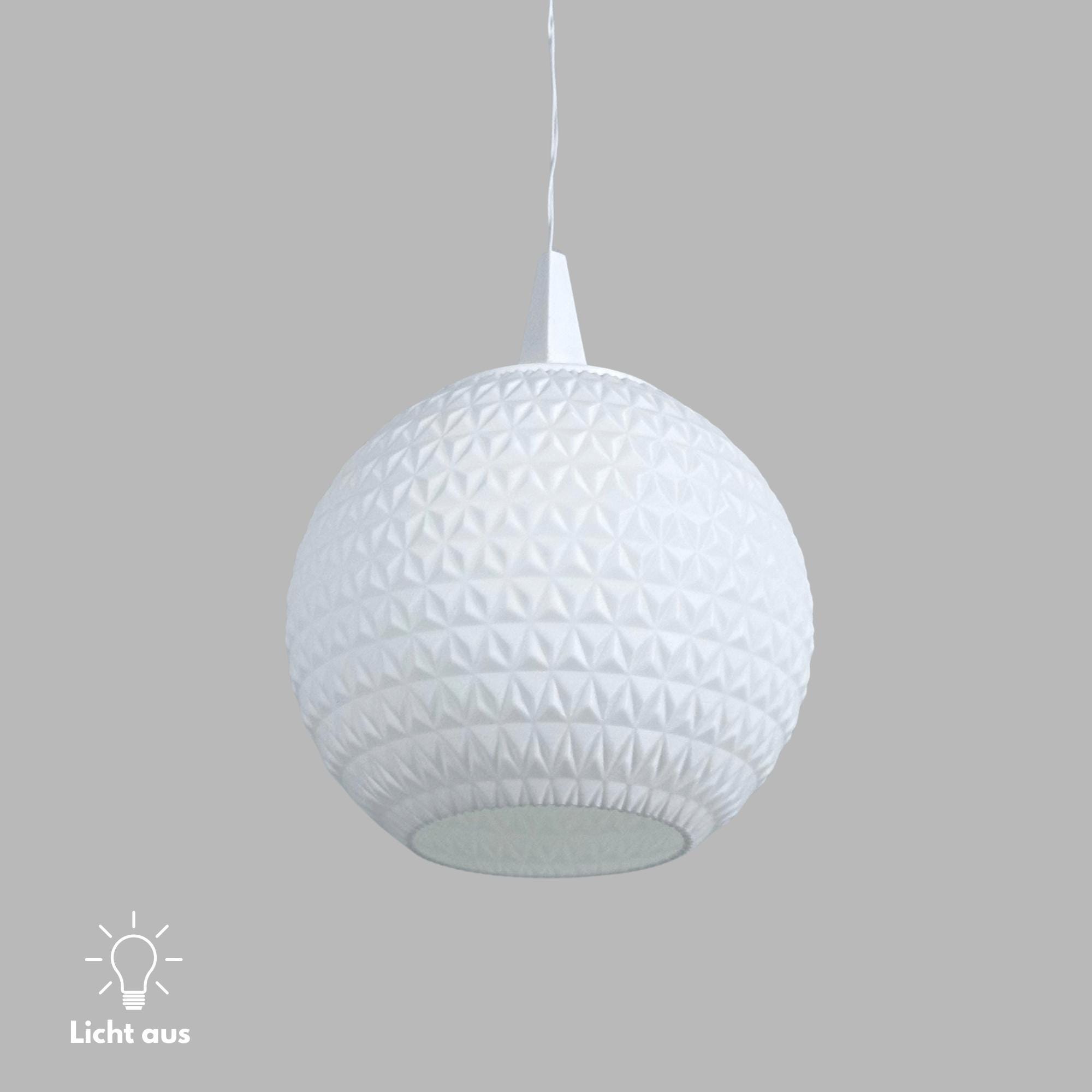 Lampenschirm Icewerk Wei  3D-gedruckter Ersatzschirm Fr Weihnachtsstern  Mit Eis- & Felsoptik
