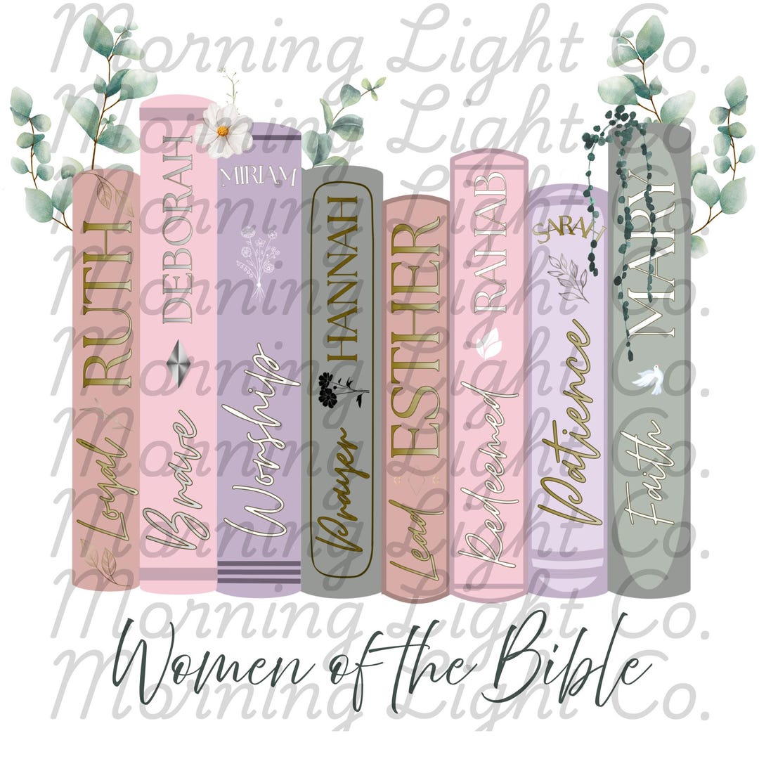 Women of the Bible Book Stack PNG | Faith Based Sublimation Design ...