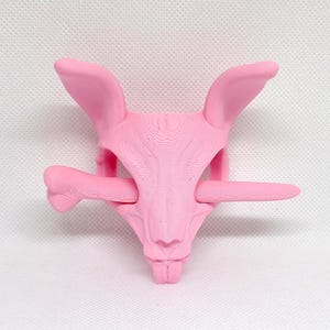 Bunny Rabbit Skull Hair Piece with Bone Stick