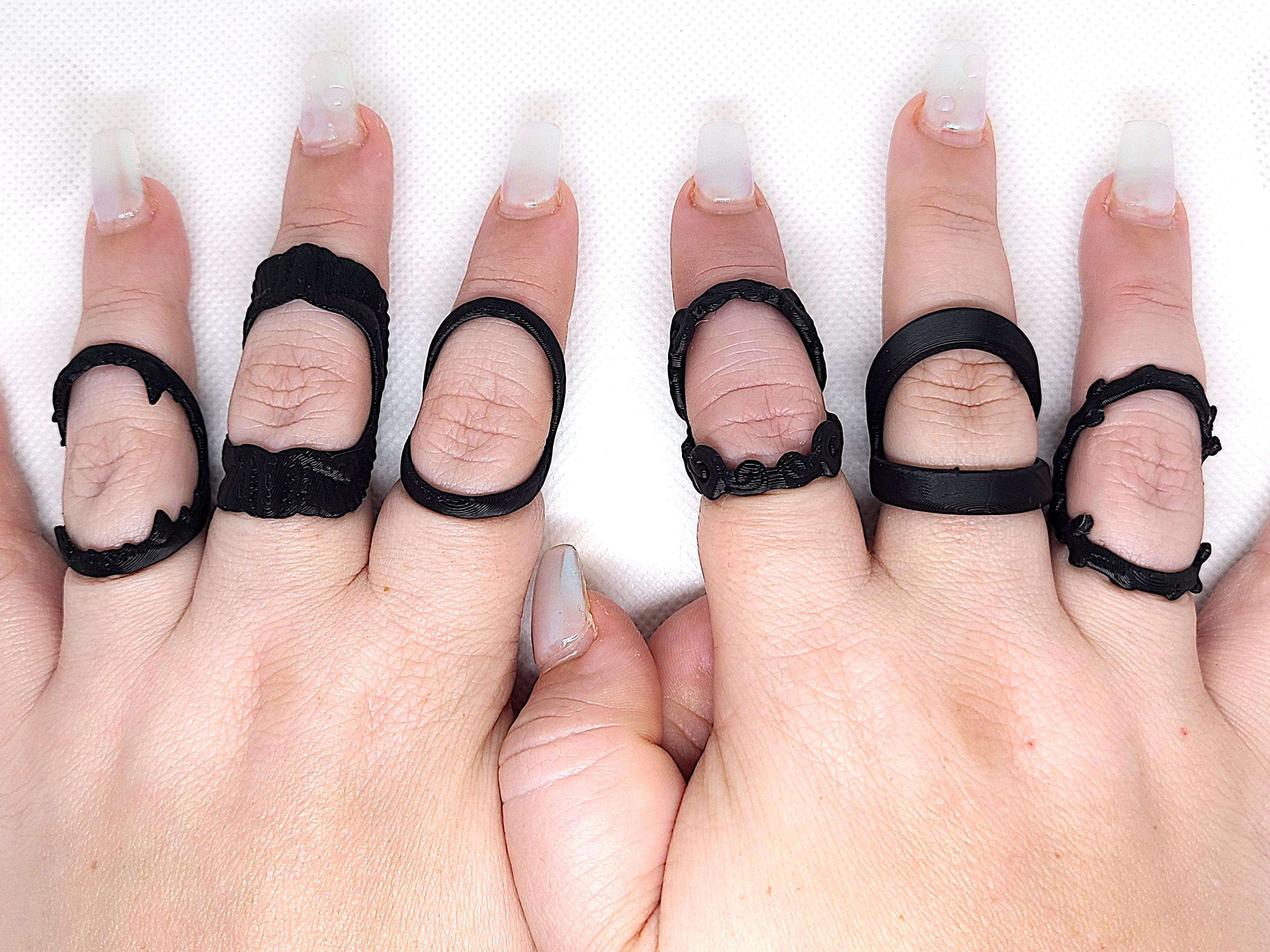 Ornate Finger Knuckle Ring Splint  for Hypermobility