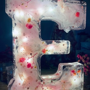 Luminária de resina sob medida* Placa de nome personalizada* Letra de resina iluminada* Luminária noturna* Única* Presente perfeito* Designs exclusivos* Feito à mão* Feito à mão