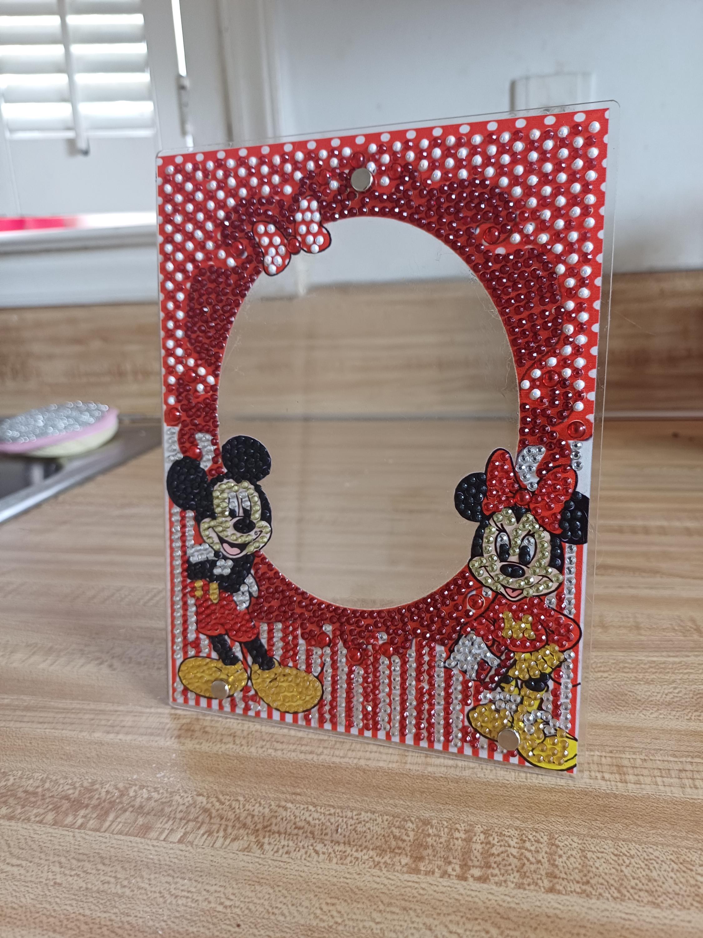 Mickey Mouse picture frame in diamond art