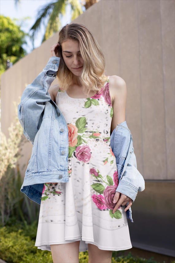 polyester floral dress Modest Plus Size Fuchsia Floral Dress 27993F
