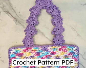 Patrón de crochet para bolso tote con flores Starbloom