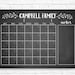 Chalkboard Calendar Printable-chalkboard Dry Erase-cutomizable Mulitple ...