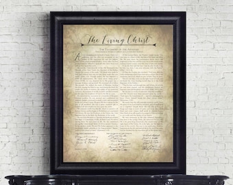 LDS The Living Christ Printable-Instant Download-Mulitple Sizes Included-Digital File-LDS