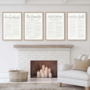 Family Proclamation-Living Christ-Articles of Faith and NEW Bicentennial Restoration Proclamation set-Multiple Sizes-Digital Files-printable
