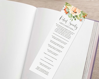 Relief Society Bookmark printables-**UPDATED**-DIY-Instant Download-Relief Society Declaration-LDS