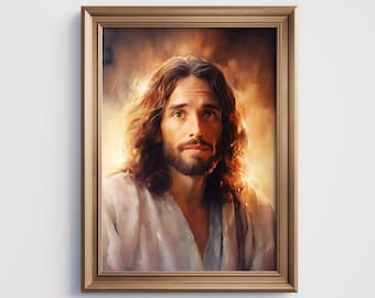 The Light-Jesus Christ Art-Digital Download-Savior-Jesus Wall Art-Christian Art-Printable-Jesus Portrait