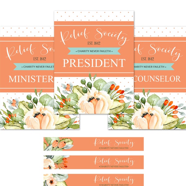 LDS Relief Society Binder Covers & Spines-Instant Download Printables-DIY