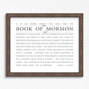 Lds-book of Mormon-printable Quote-digital Files-scripture Poster