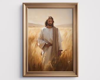 I Am-Jesus Christ Art-Digital Download-Savior-Jesus Wall Art-Christian Art-Printable-Jesus Portrait