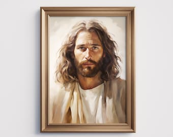 The Light-Jesus Christ Art-Digital Download-Savior-Jesus Wall Art-Christian Art-Printable-Jesus Portrait