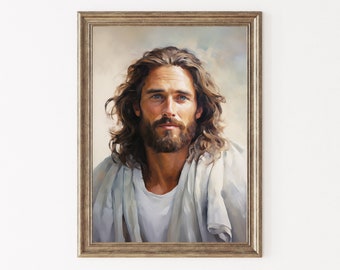 Peace-Jesus Christ Art-Digital Download-Savior-Jesus Wall Art-Christian Art-Printable-Jesus Portrait