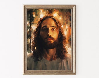 The Light-Jesus Christ Art-Digital Download-Savior-Jesus Wall Art-Christian Art-Printable-Jesus Portrait