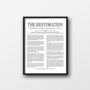 Restoration Bicentennial Proclamation-April 2020 General Conference-Joseph Smith-Instant Download-Printable-Multiple Sizes Included-LDS