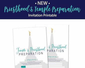 LDS Priesthood and Temple Preparation Invitation-LDS Primary-11 Year Old- Editable Printable Invitation 5x7 or 4x6-Primary-LDS Youth