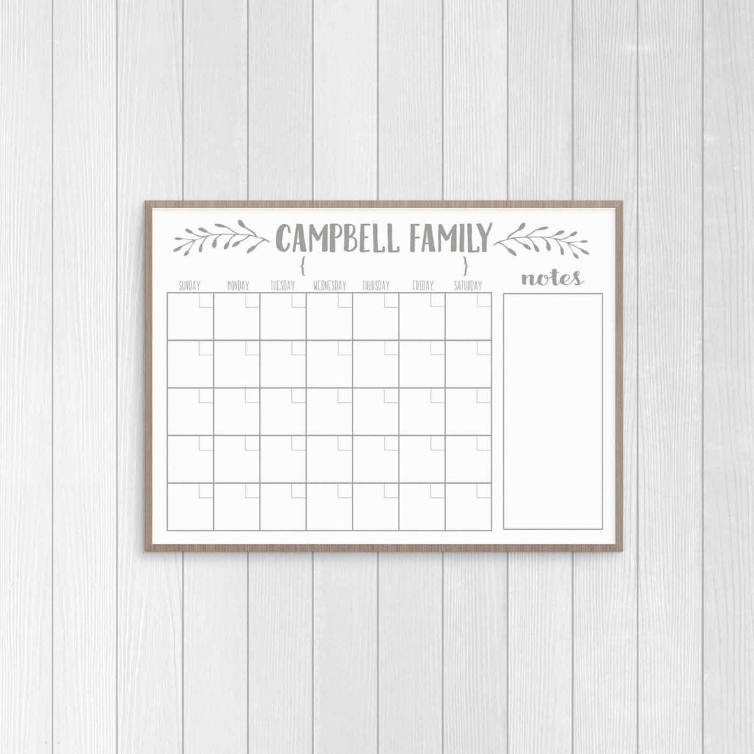 Dry Erase Calendar Printable custom perpetual Calendar *digital File Dry Erase Calendar Printable custom perpetual Calendar *digital File