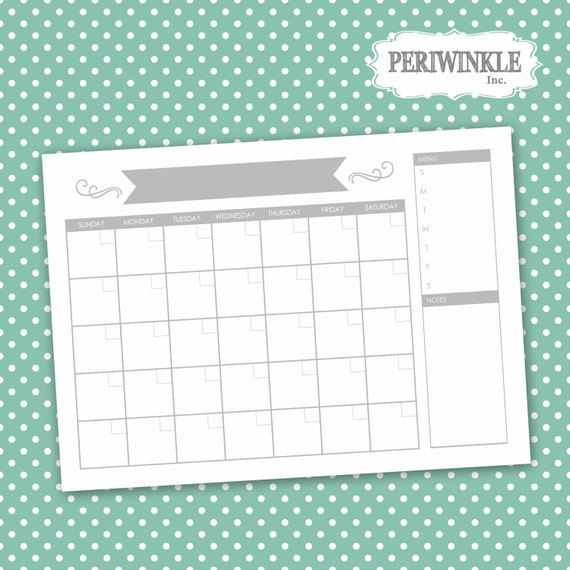 Items similar to Dry Erase Calendar PrintableChoose Your SizePrint