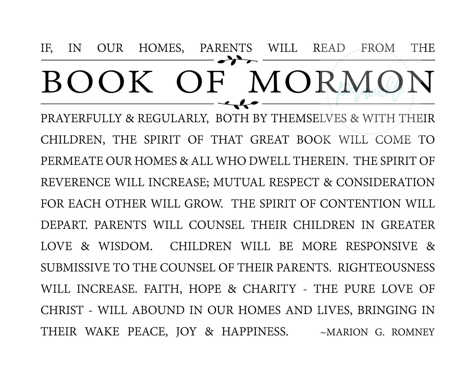Ldsbook of Mormonprintable Quotedigital Filesscripture Etsy