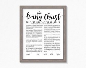 The Living Christ-Printable-LDS-Multiple Size Included-Instant Download-Black Text-Digital File-LDS art-Living Christ poster printable