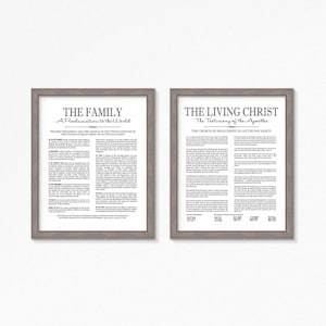 LDS The Living Christ and Family Proclamation Printable-Choose your Sizes-Digital Files-LDS poster printables