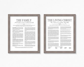 LDS The Living Christ and Family Proclamation Printable-Choose your Sizes-Digital Files-LDS poster printables