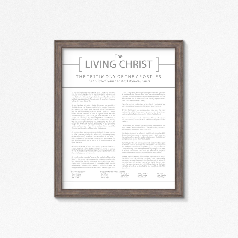 The Living Christ-printable-clean Modern Style-grey - Etsy