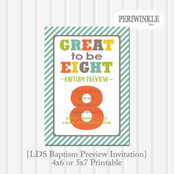 Great to Be 8 Program - Etsy