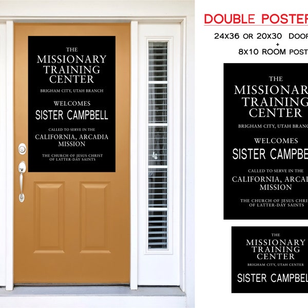 Missionary Training Center-at home MTC customized printable posters-Digital files-2 custom files-20x30/24x36" and 8x10"-LDS missionary