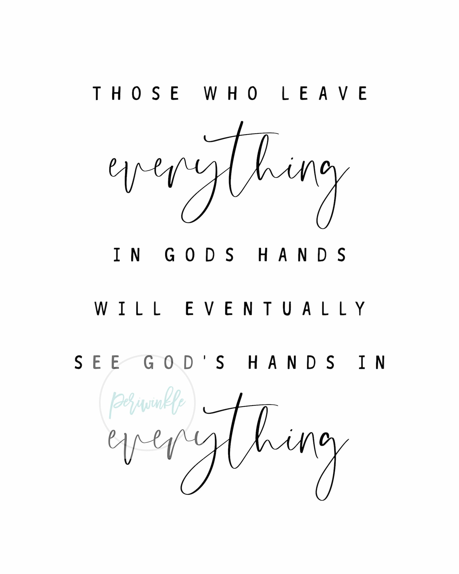 Leave Everything in God's Hands-inspirational Quote-printable-instant ...