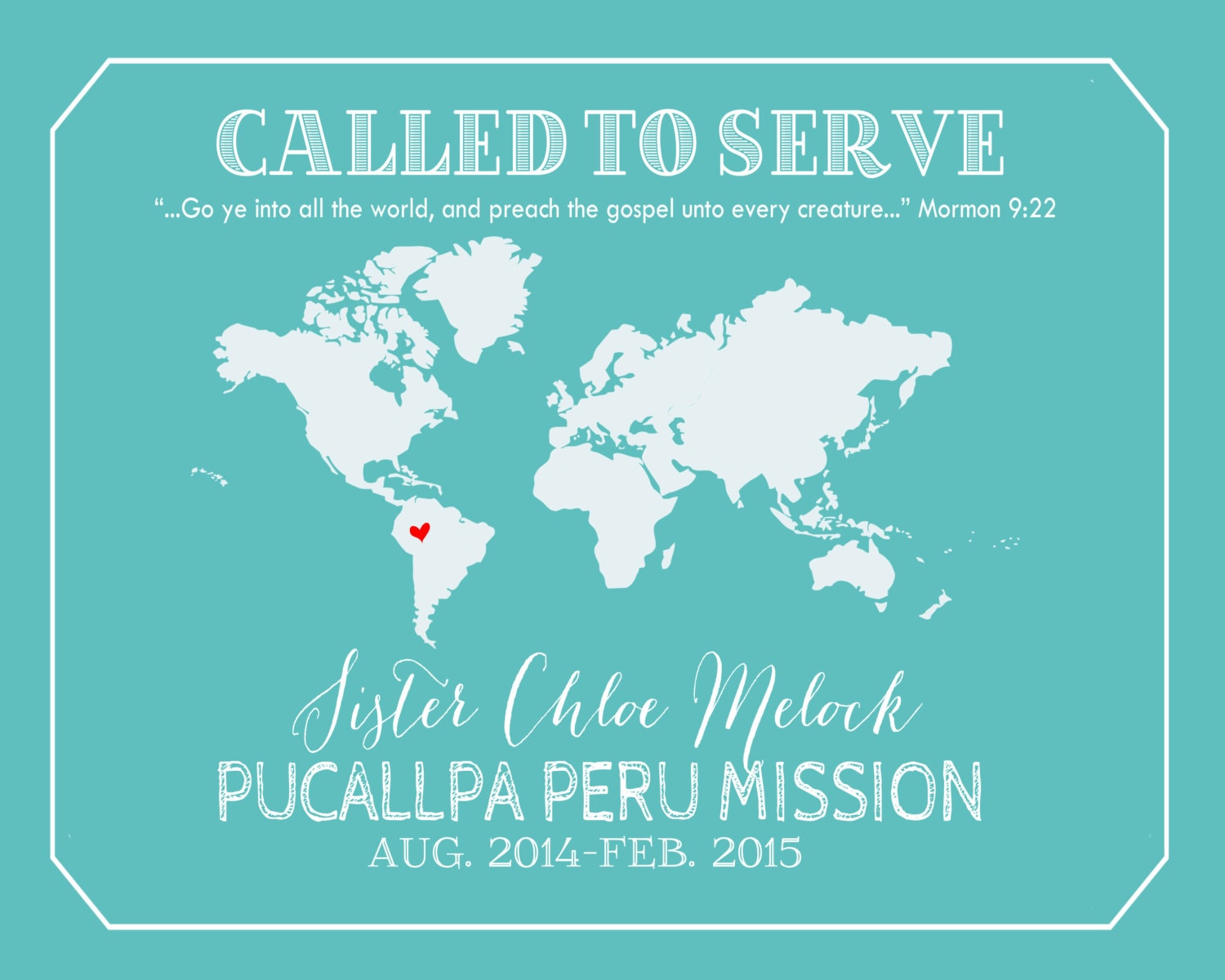 LDS Missionary World Map Printable Multiple Colors and Sizes Etsy