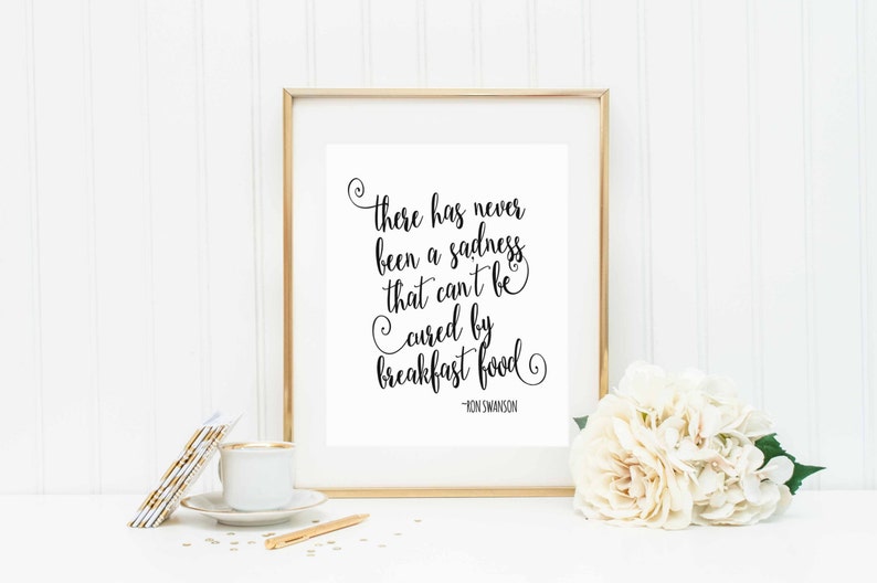 Ron Swanson Quote-Parks and Recreation Quote-Breakfast | Etsy