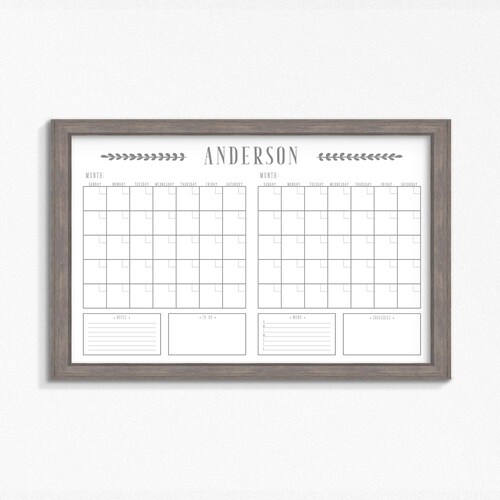 Personalized Family Calendar Digital Printable Etsy