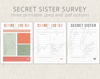 Ankieta Secret Sister: Obóz dla dziewcząt Kościoła Jezusa Chrystusa Świętych w Dniach Ostatnich do wydrukowania (wersja cyfrowa)