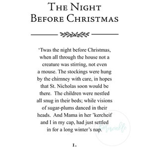 The Night Before Christmas-christmas Printable-holiday Decor-instant ...